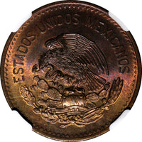 MEXICO Bronze 1946 20 Centavos NGC MS65 BN ONLY 1 GRADED HIGHEST  KM# 439 (011)