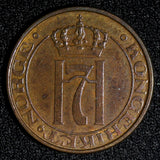 NORWAY Haakon VII Bronze 1941 5 Øre WWII Issue KM# 368 (27 968)