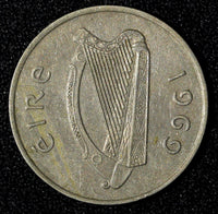 Ireland Republic Copper-Nickel 1969 5 Pence Bull 1st Year Type KM# 22 (28 026)
