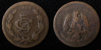 MEXICO ESTADOS UNIDOS MEXICANOS Bronze 1915 Mo 5 Centavos  KM# 422 (27 422)