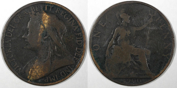 Great Britain Victoria Bronze 1900 1 Penny 30.8 mm  KM# 790 (28 186)