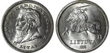 LITHUANIA Silver 1936 5 Litai Jonas Basanavicius 1 Year Type aUNC/UNC KM# 82 (6)