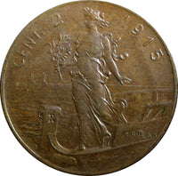 Italy Vittorio Emanuele III Bronze 1915 R 2 Centesimi UNC KM# 41 (23 666)
