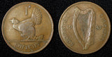 Ireland Republic Bronze 1937 1 Penny hen with chicks Last Year Type KM# 3 (59)