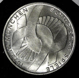 Germany Silver 1972 D 10 Mark Munich Olympic Games in Munich UNC KM# 131 (455)