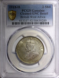 British West Africa George V Silver 1918 H 2 Shillings PCGS UNC DETAIL KM# 13(9)