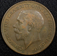Great Britain George V (1910-1936) Bronze 1918 1 Penny KM# 810 (24 215)