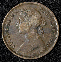 Great Britain Victoria Bronze 1885 Farthing KM# 753  (28 310)