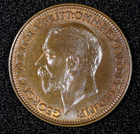 Great Britain George V Bronze 1931 Farthing UNC KM# 825 (27 985)