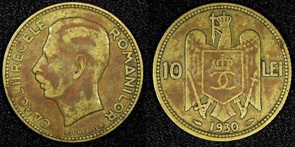 ROMANIA Carol II 1930 10 Lei Paris KM# 49 (24 276)