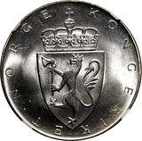 Norway Olav V Constitution Sesquicent.Silver 1964 10 Kroner NGC MS63 KM# 413 (1)