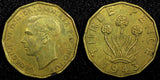 Great Britain George VI Nickel-Brass 1943 3 Pence WWII Issue High Grade KM849(6)