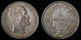 Denmark Frederik VII Silver 1855 F.F. 1 Rigsdaler 30.5 mm XF KM# 760.2 (568)