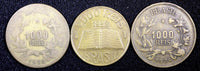 BRAZIL Aluminum-Bronze LOT OF 3 COINS 1924,1925,1938 1000 Reis KM# 525, 541 (8)