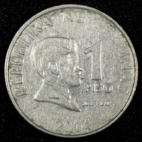 Philippines Jose Rizal  2004 1 Piso Magnetic 24 mm KM# 269a (27 049)