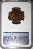 France Bronze 1914 5 Centimes NGC MS64 BN KM# 842 (002)