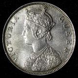 India-British Victoria Silver 1862 (B) Rupee Better Date aUNC KM# 473.1 (28 303)