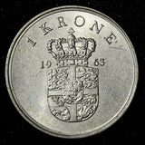 Denmark Frederik IX Copper-nickel 1963 CS 1 Krone 25.5 mm UNC  KM# 851.1 (390)