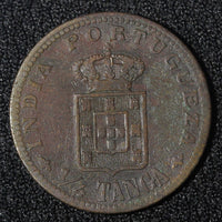 India-Portuguese Charles I Bronze 1903  1/4 Tanga Lisboa mint KM# 15 (27 987)