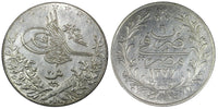 EGYPT  Mehmed V Silver AH1327 6 H (1913) 20 Qirsh 40 mm aUNC Toned KM# 310 (6)