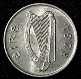 Ireland Republic Copper-Nickel 1978 5 Pence Bull  KM# 22 (28 853)