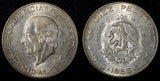 MEXICO Silver 1956 Mo 10 Pesos LIBERTAD Hidalgo  AR-0.900 UNC TONED KM# 474 (20)