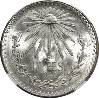 Mexico ESTADOS UNIDOS MEXICANOS Silver 1944 M 1 Peso NGC MS64 GEM BU KM# 455 (7)