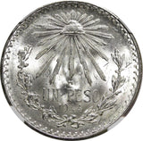 Mexico ESTADOS UNIDOS MEXICANOS Silver 1944 M 1 Peso NGC MS64 GEM BU KM# 455 (7)