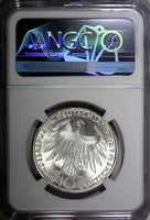 Germany - Federal Republic Silver 1972 G  10 Mark NGC MS66 TOP GRADED KM# 132(6)