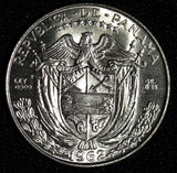 Panama Vasco Núñez de Balboa Silver (.900)  1962 1/4 Balboa GEM BU KM#11.2 (52)