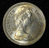 Rhodesia Elizabeth II 1964 6 Pence = 5 Cents UNC TONED KM# 1 ( 27 702)