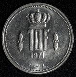 Luxembourg Jean Nickel 1971 10 Francs 27 mm KM# 57 (27 969)