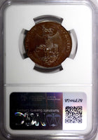 GREAT BRITAIN Warwickshire 1797 1/2 Penny Token Kempson's NGC MS64 BN DH# 269