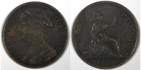 Great Britain Victoria Copper 1872 1 Penny  KM# 749.2 (28 183)