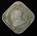 India-British George V 1929 2 Annas Calcutta Mint KM# 516 (27 621)