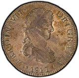 MEXICO War Of Independence ZACATECAS 1817 Zs AG 8 Reales PCGS AU53 TOP KM# 111.5