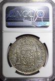 Mexico SPANISH COLONY Charles IV Silver 1805 MO TH 8 Reales NGC AU DET. KM# 109