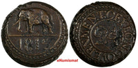 Ceylon (Sri Lanka) George III (1802-1820) 1815 1/24 Rixdollar Elephant KM#64/918