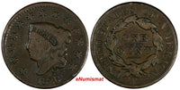 US Copper 1826 Coronet Head Large Cent 1C (17 076)