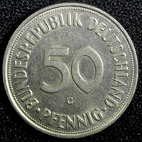 Germany-Federal Republic Copper-Nickel 1950 G 50 Pfennig Karlsruhe KM# 109.1 (2)
