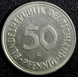 Germany-Federal Republic Copper-Nickel 1950 G 50 Pfennig Karlsruhe KM# 109.1 (2)