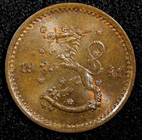Finland Copper 1941 S 50 Penniä WWII Issue UNC KM# 26a (24 143)