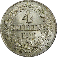 Denmark Christian IX Silver 1871 CS 4 Skilling Rigsmont High Grade KM# 775.2 (4)