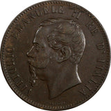 Italy Vittorio Emanuele II Copper 1867 OM 10 Centesimi Strasbourg KM# 11.5 (334)