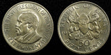 KENYA Mzee Jomo Kenyatta Copper-Nickel 1969 50 Cents UNC KM# 13  (24 128)