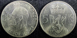 NORWAY Olav V Copper-Nickel 1972 5 Kroner KM# 412 (22 990)