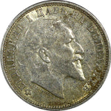 Bulgaria Ferdinand I Silver 1910 1 Lev Toned KM# 28 (22 188)