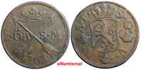 SWEDEN COPPER  Adolf Frederick 1761 2 Ore, S.M. KM# 461 (2329)