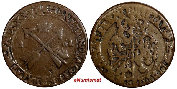 SWEDEN Gustaf II Adolf (1611-1632)  1627 1 ORE (MDCXXVII)41 mm RARE KM#115 (977)