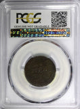 RUSSIA PETER I Copper 1702 Denga PCGS VF Details SCARCE  KM#111 (569)